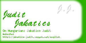 judit jakatics business card